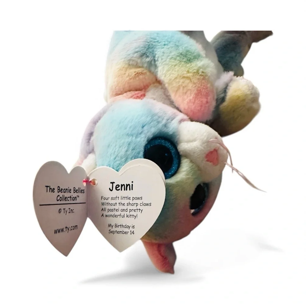 Ty Flippables Whimsy Sequin Cat Plush & Ty Jenni the Rainbow Cat